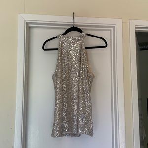 Gorgeous Sequin Top— Champaign/ Silver/ Gold